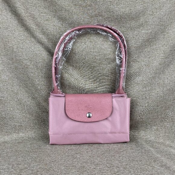NWT Longchamp Le Pliage Original Large Shoulder Nylon Bag Tote Pink - Picture 2 of 10